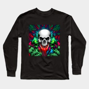 Vibrant Skull Long Sleeve T-Shirt
